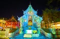 Illuminated Silver Temple, Chiang Mai, Thailand Royalty Free Stock Photo