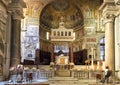 Main Altar, Basilica of Santa Maria in Trastevere Royalty Free Stock Photo