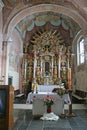 Main altar in the Church of Our Lady of snow in Kamensko, Croatia Royalty Free Stock Photo