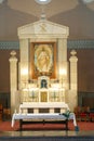 Main altar in the Church of the Sacred Heart of Jesus, Salata in Zagreb Royalty Free Stock Photo