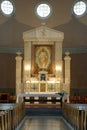 Main altar in the Church of the Sacred Heart of Jesus, Salata in Zagreb Royalty Free Stock Photo