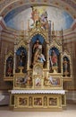 Main altar in the church of Saint Matthew in Stitar, Croatia Royalty Free Stock Photo