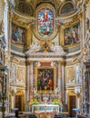 Main altar in the Church of Santa Maria dell`Anima, in Rome, Italy.