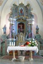 Main altar in Church of St. Vitus in Brdovec, Croatia
