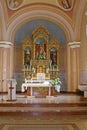 Main altar at the Church of the Visitation of the Blessed Virgin Mary in Vukovina, Croatia