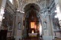 Main altar and decoration of the Churrigueresque style Communion Chapel of Biar, Alicante, Spain Royalty Free Stock Photo