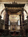 Main altar and aspe in St. Maria Maggiore Basilica Royalty Free Stock Photo