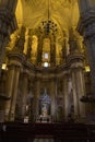 Main altar of the Malaga cathedral, Spain Royalty Free Stock Photo