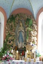 Main altar in Our Lady of Lourdes chapel in Radoboj, Croatia