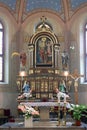 Main altar in the church of the Annunciation of the Virgin Mary in Velika Gorica, Croatia
