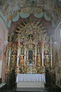 Main altar in Church of Our Lady of snow in Kamensko, Croatia Royalty Free Stock Photo