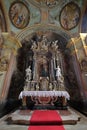 Main altar in the Saint John the Baptist church in Zagreb Royalty Free Stock Photo