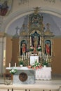 Main altar in Saint Petar church in Sveti Petar Orehovec, Croatia Royalty Free Stock Photo