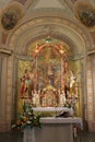 Main altar in Saints Vitus church in Ozalj, Croatia Royalty Free Stock Photo