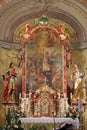 Main altar in Saints Vitus church in Ozalj, Croatia Royalty Free Stock Photo