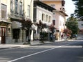 Main asphalt road in Lovran near Opatija in Croatia Royalty Free Stock Photo