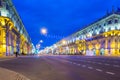 Main avenue in Minsk brightly illuminated on holidays