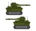 Main battle tank icon illustrated in vector on white background Royalty Free Stock Photo