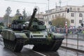 Main battle tank  on military parade  in Prague, Czech Republic Royalty Free Stock Photo