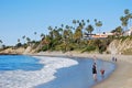 Main Beach and Heisler Park at Laguna Beach, California .