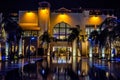 Five star hotel at night Royalty Free Stock Photo