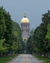 Main Building and Golden Dome at Notre Dame