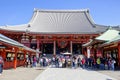 Tokyo, Japan, Asakusa Kannon temple. Main hall Hon-do. Royalty Free Stock Photo