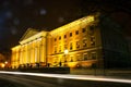 Main building of the University of Tartu in the Christmas decor Royalty Free Stock Photo