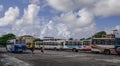 Main bus station in Mahebourg, Mauritius