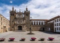 The main square of Viseu by the cathedral in the Old Town