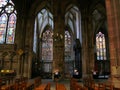 The main cathedral of Strasbourg France. Romanesque and gothic architecture style. Most famous Catholic cathedrals. inside view, .