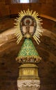 In the main chapel we find the polychrome wooden image of Our Lady of Veruela. The first Virgin canonically crowned in Spain