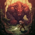 Dragoncore: Forest Encounter - Snes Jrpg Boss Enemy Art