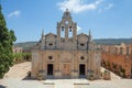 The main church of Arkadi Monastery, Rethymno, Crete, Greece Royalty Free Stock Photo