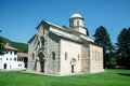 Main church and chapel of the manastir Visoki decani monastery in Decan, Kosovo.