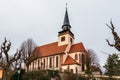 Main Church, ger. Dreifaltigkeitskirche, fra. Eglise de la Trinite de Lauterbourg, Wissembourg, Bas-Rhin, Grand Est, France Royalty Free Stock Photo