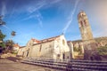 Main church square of Blato village in Croatia