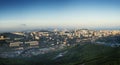 The main city of Primorsky region Rossi city port of Vladivostok. View of the port city of Vladivostok, the top of the Hill Royalty Free Stock Photo