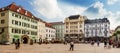 Main City Square in Old Town in Bratislava, Slovakia