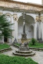 Main cloister of Certosa of The Certosa di Padula a monastery in the province of Salerno in Campania, Italy