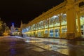 Main colonnade and pavilion of cold mineral water spring - small west Bohemian spa town Marianske Lazne Marienbad - Czech Republ