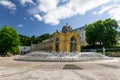 Marianske Lazne Marienbad - Main colonnade and Singing fountain Royalty Free Stock Photo