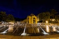 Main colonnade and singing fountain at night - Marianske Lazne - Czech Republic Royalty Free Stock Photo