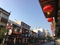 Main commercial street in Suzhou city, east China