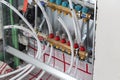 Main Control manifold of house floor heating system Royalty Free Stock Photo