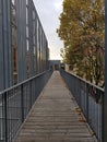 The main corridoor of the Belleville architectural school, Paris, France Royalty Free Stock Photo