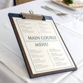Main course menu isolated on white background Royalty Free Stock Photo