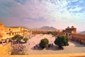 Main Courtyard of Amber Fort Royalty Free Stock Photo