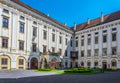 Main courtyard of the archbishopÃÂ´s palace in Kromeriz, Czech republic....IMAGE Royalty Free Stock Photo