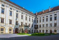 Main courtyard of the archbishopÃÂ´s palace in Kromeriz, Czech republic....IMAGE Royalty Free Stock Photo
